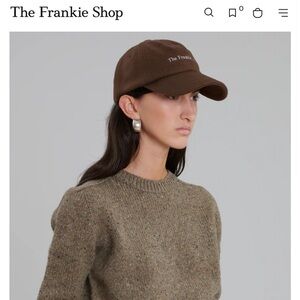 The Frankie Shop Wool Baseball Cap in Chocolate